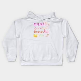 Easily distracted by books Kids Hoodie